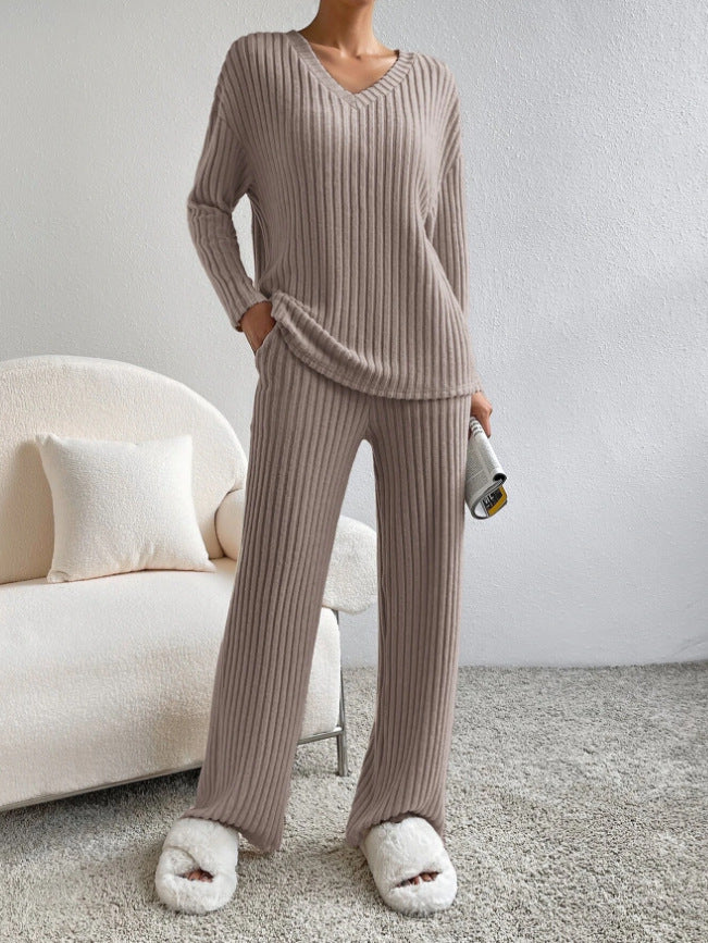 Chic Striped Two-Piece Set – Relaxed Fit